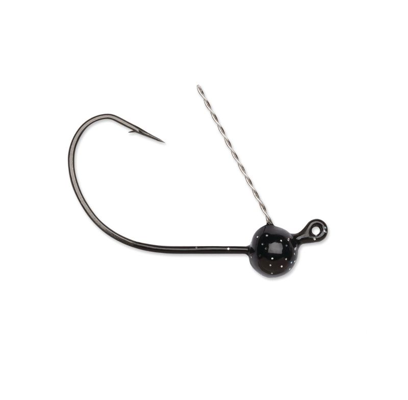 VMC Wacky Weedless Jig 4pk Black - 1/8oz
