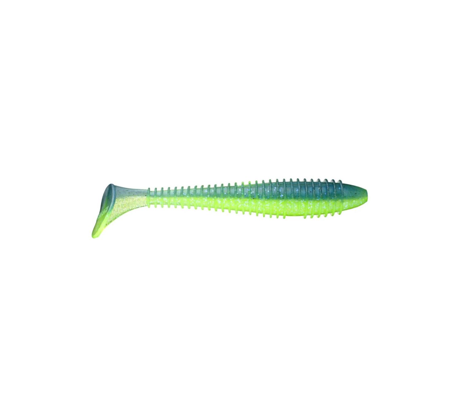 Keitech Fat Swing Impact 4.3” - Electric Blue &amp; Chartreuse