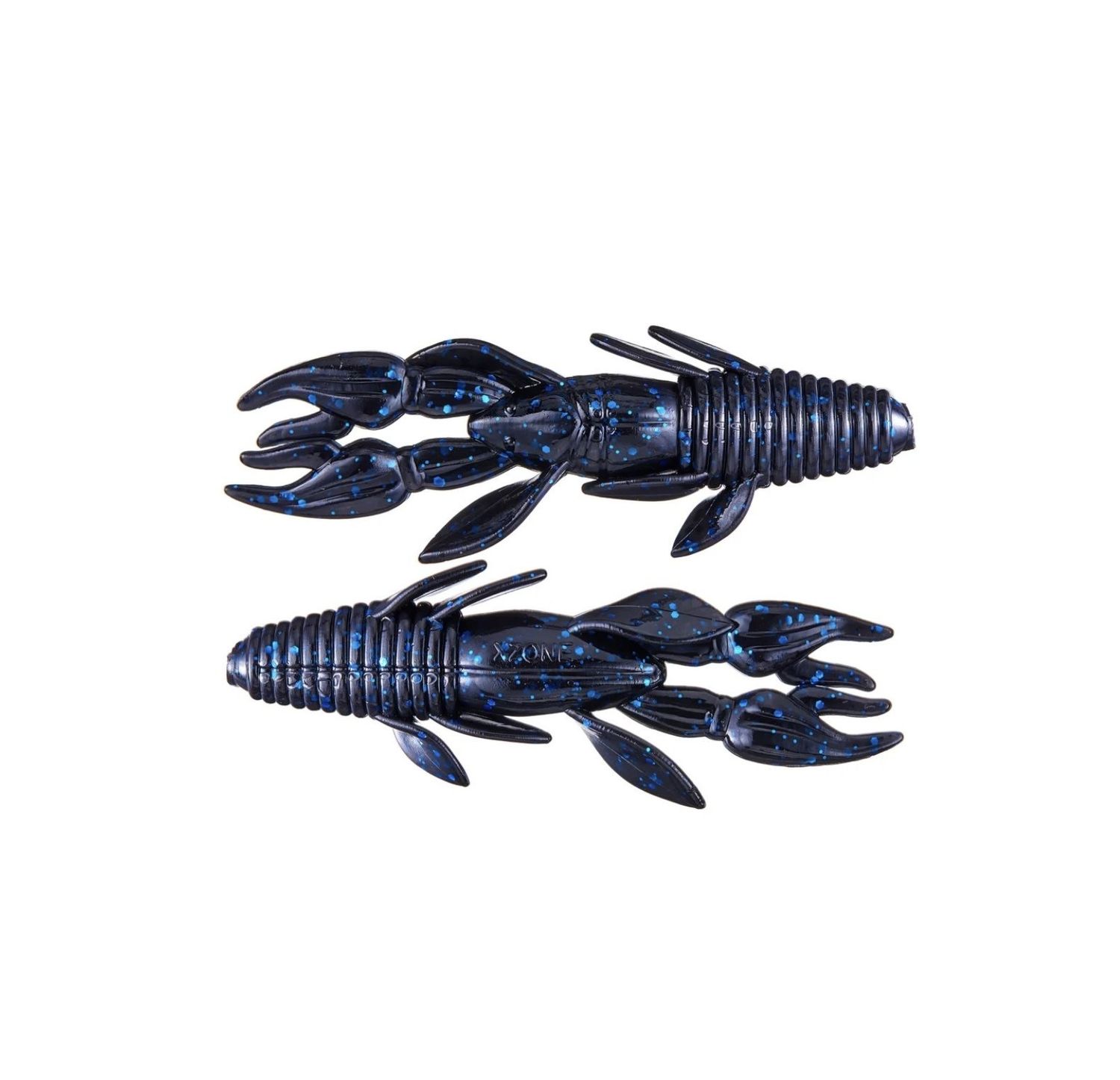 Xzone 3.5” Punisher Punch Craw - Black Blue Flake
