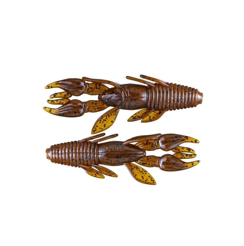 Xzone 3.5” Punisher Punch Craw - Green Pumpkin Black Flake