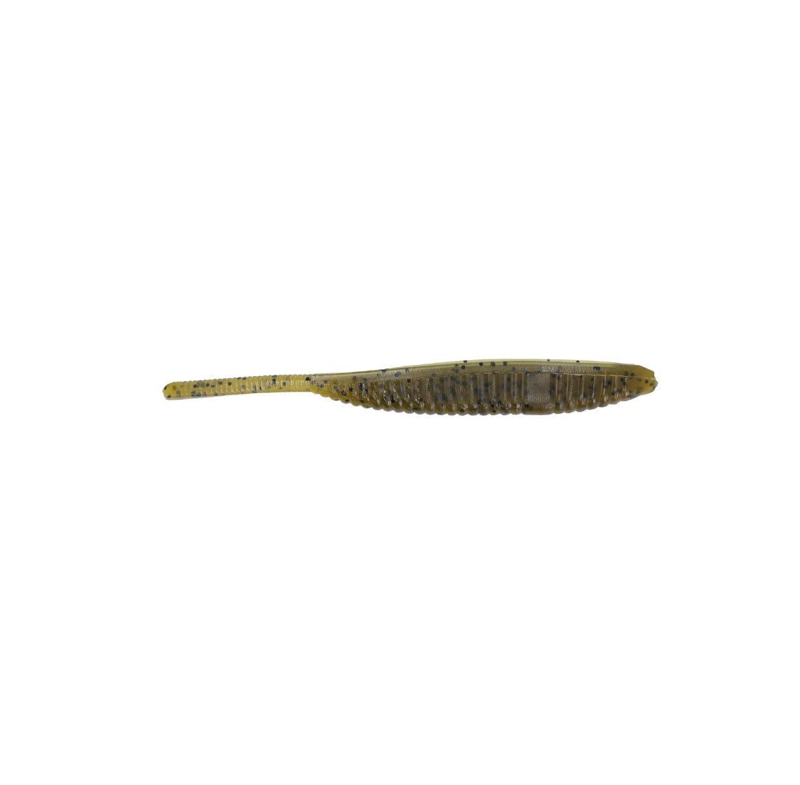 Yamamoto 5” Shad Shape Floater Worm - Green Pumpkin Black Flk