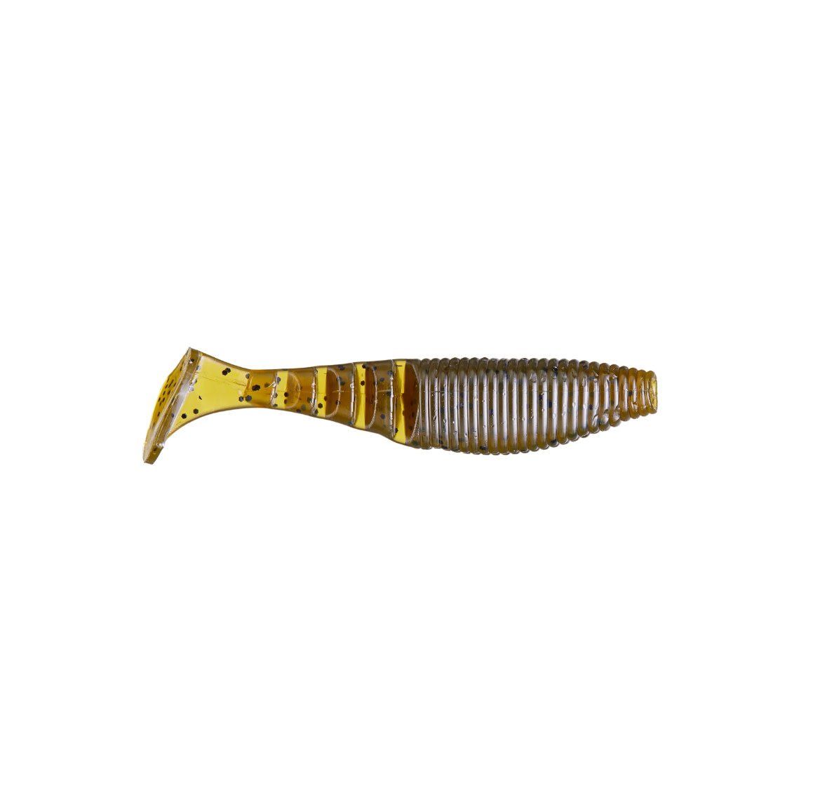 Yamamoto 4” Kickin Zako Swimbait - Green Pumpkin Black Flk