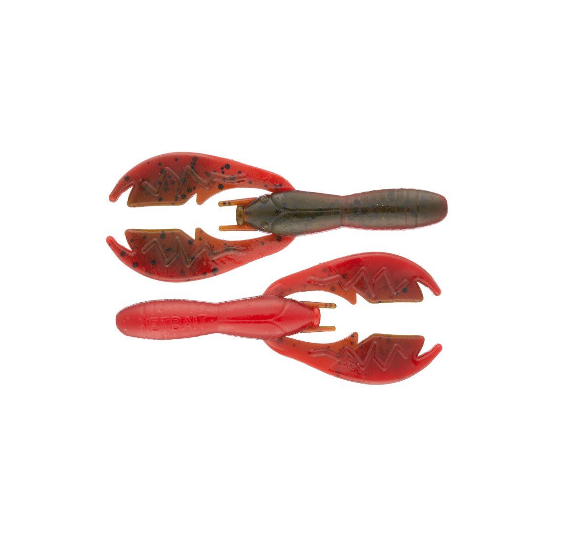 NetBait BaitFuel Baby Paca Craw 3.75” 9pk - Green Pumpkin TX Red