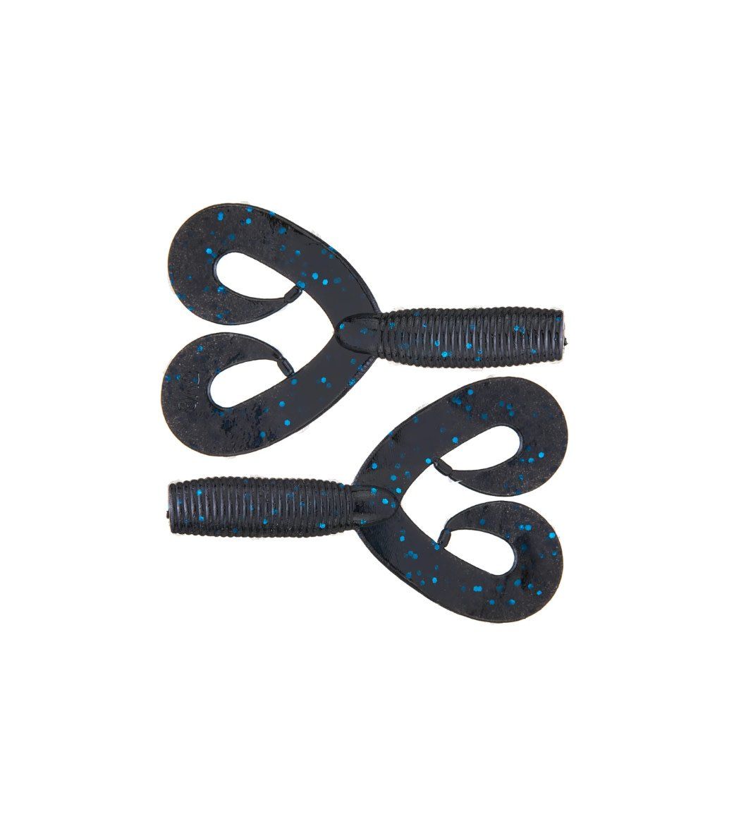 Yamamoto 4” Double Tail Grub - Black Blue Flk