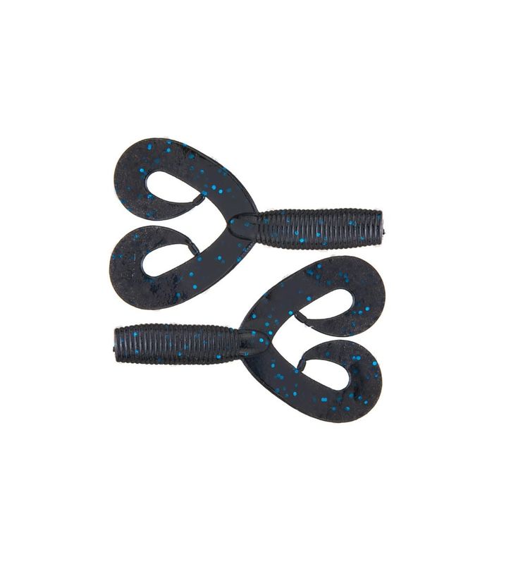 Yamamoto 4” Double Tail Grub - Black Blue Flk