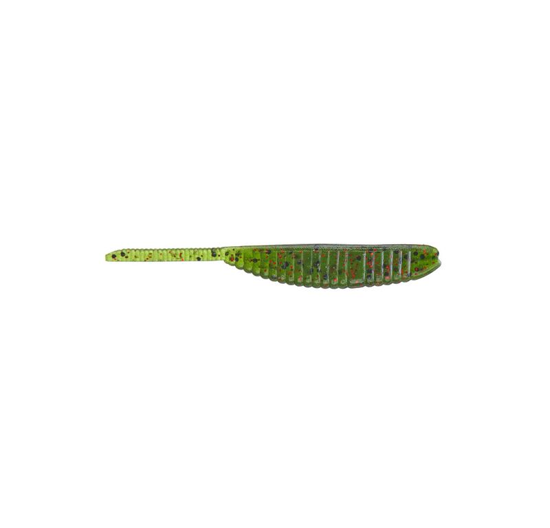 Yamamoto 3” Shad Shape Worm - Watermelon Black &amp; Red Flk