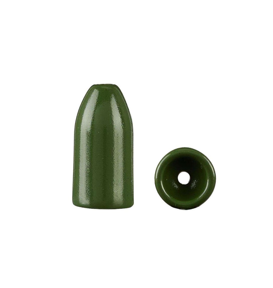 VMC Tungsten Worm Weights 3pk Green Pumpkin - 3/8oz