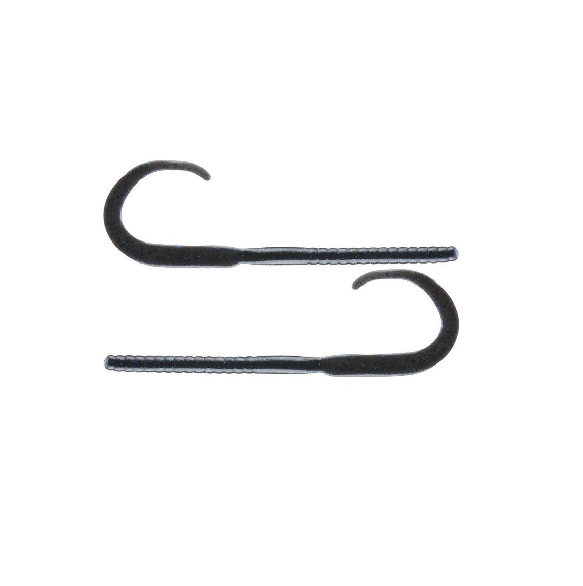 NetBait BaitFuel C-Mac Curly Tail Worm 11” 9pk - Black Blue Flake