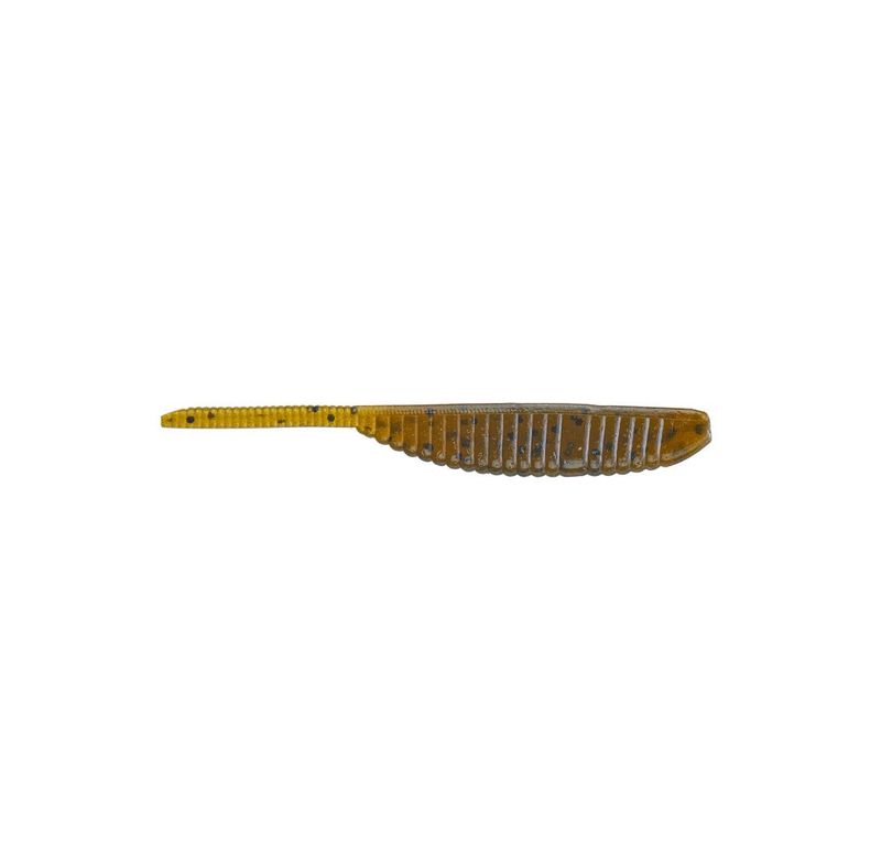 Yamamoto 3” Shad Shape Worm - Green Pumpkin Black Flk