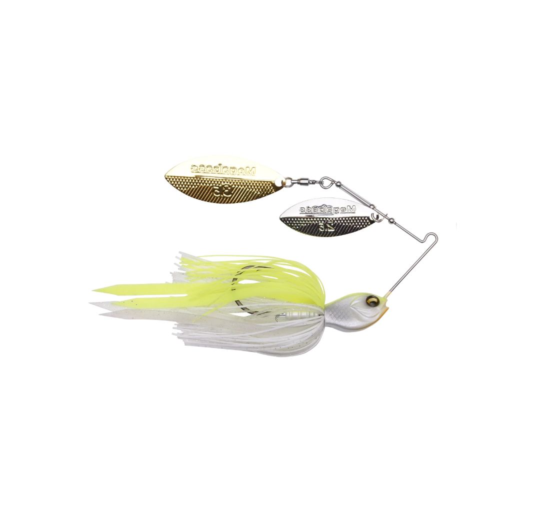 Megabass SV-3 Double Willow 3/8oz. Spinnerbait - White Chart