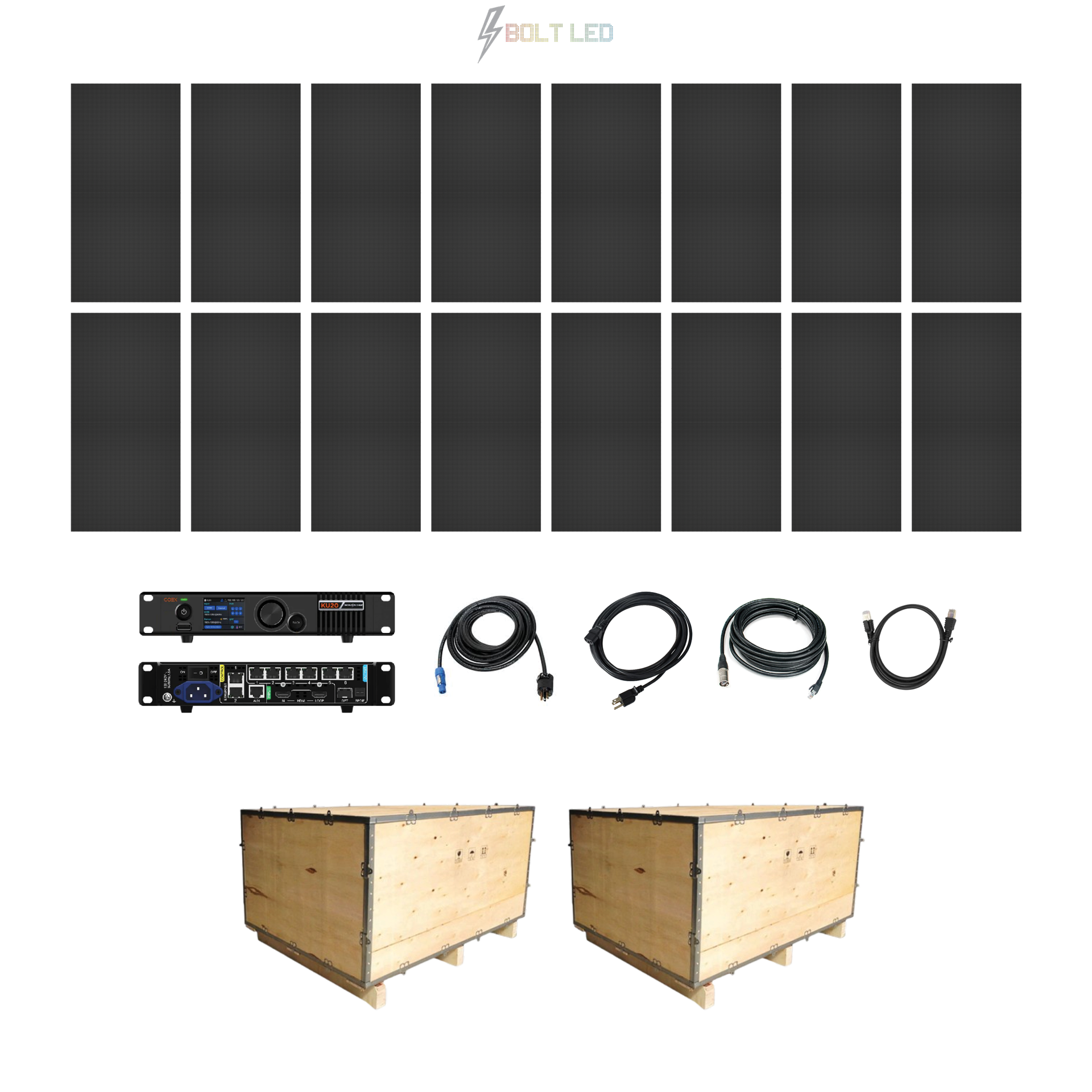 1.95MM INDOOR WALL MOUNT LED VIDEO WALL SYSTEM PACKAGE | 6.56' FT x 13.12'