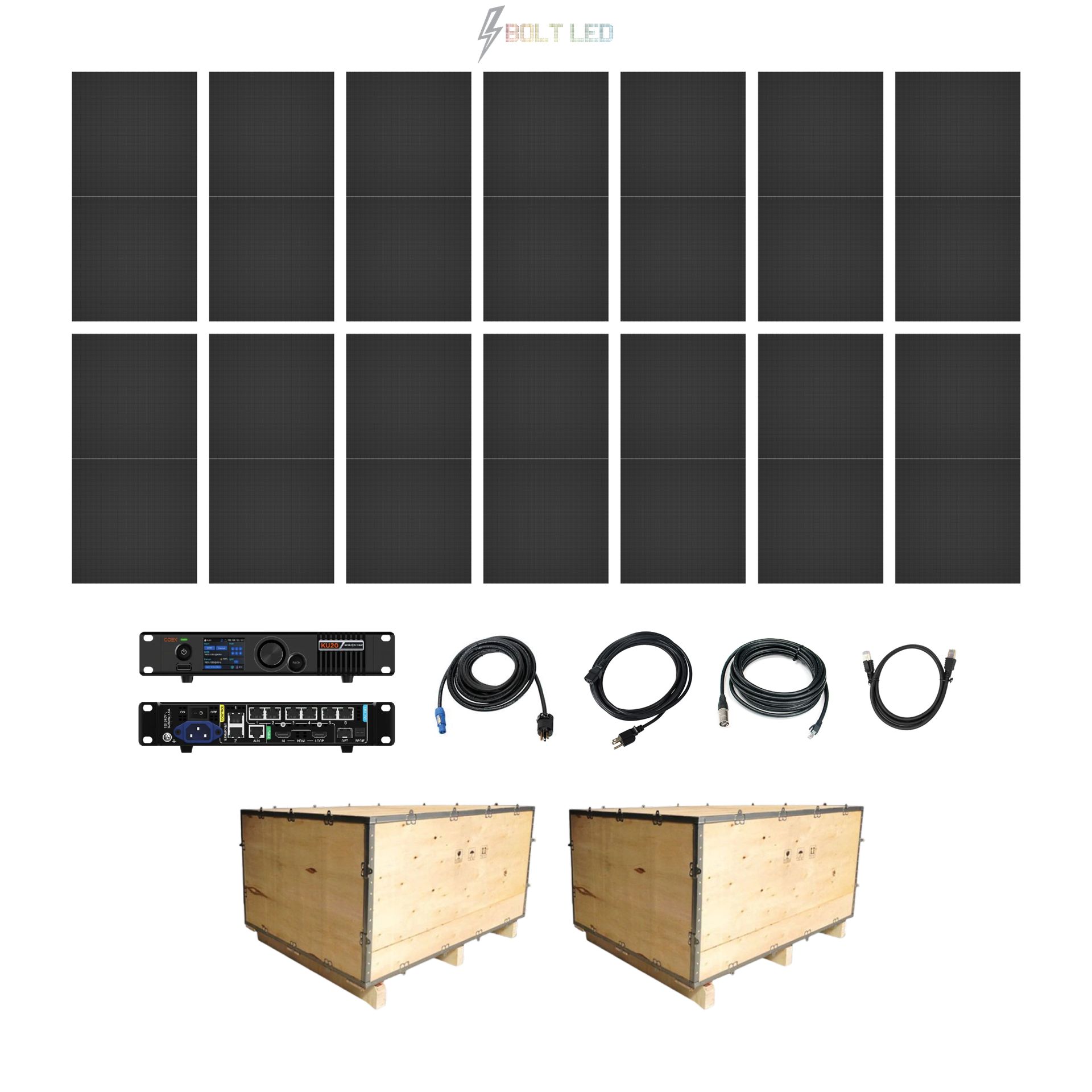 1.95MM INDOOR WALL MOUNT LED VIDEO WALL SYSTEM PACKAGE | 6.56' FT x 11.48'