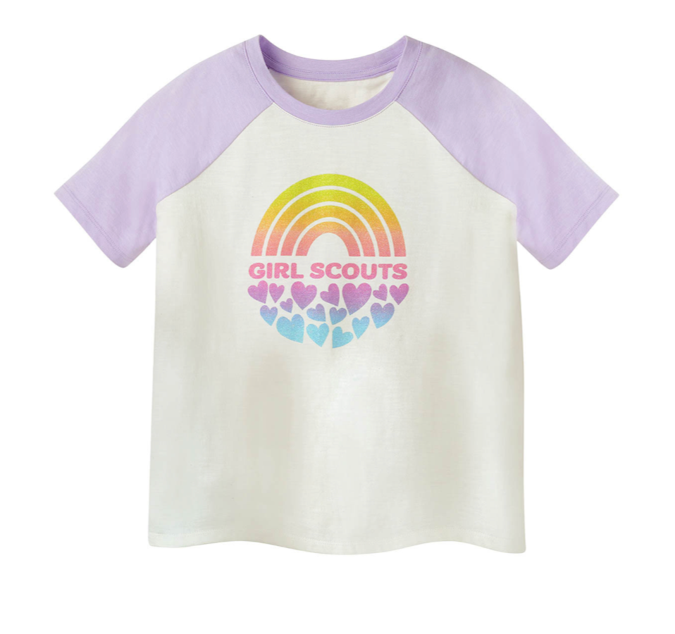GIRLS&#39; CRYSTALLINE RAINBOW OVERSIZED T-SHIRT 2X