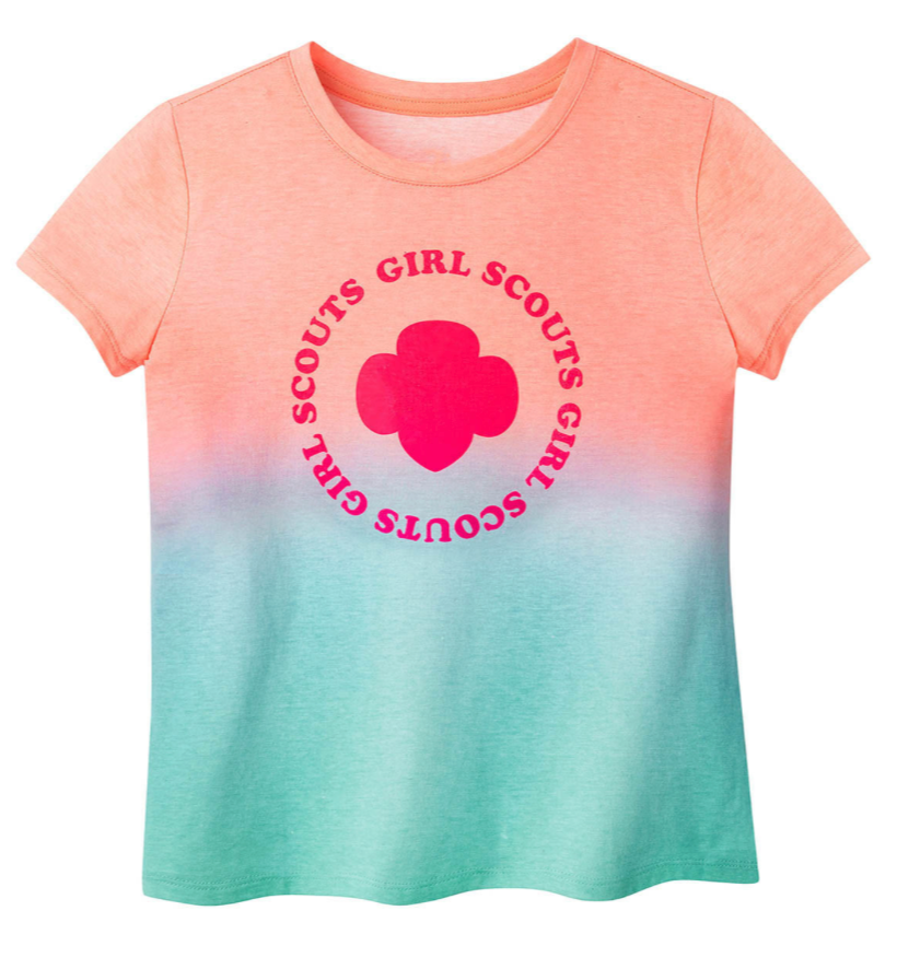GIRLS&#39; NEON TREFOIL GRADIENT T-SHIRT 2X