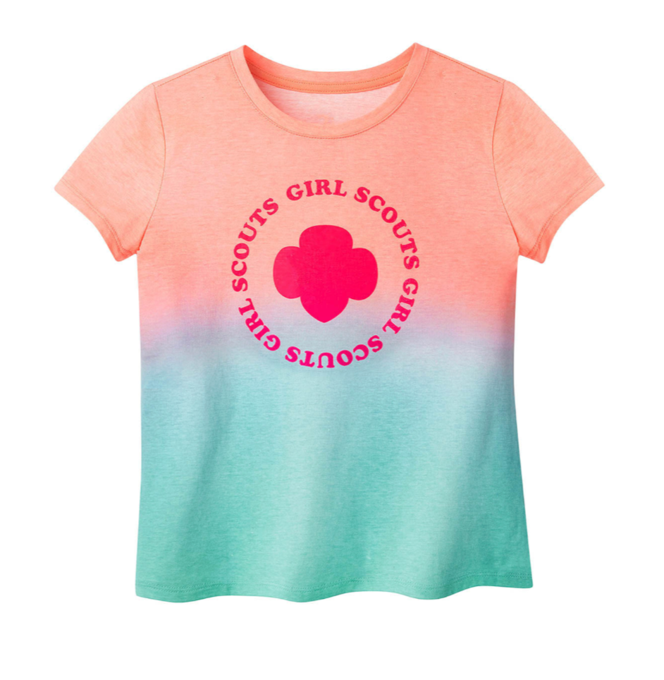 GIRLS&#39; NEON TREFOIL GRADIENT T-SHIRT XL