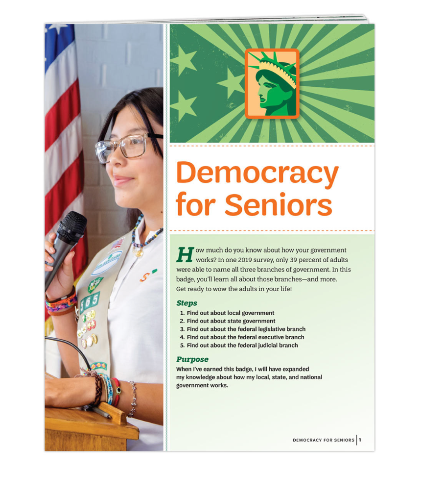 Democracy for Seniors Badge Requirements Pamphlet