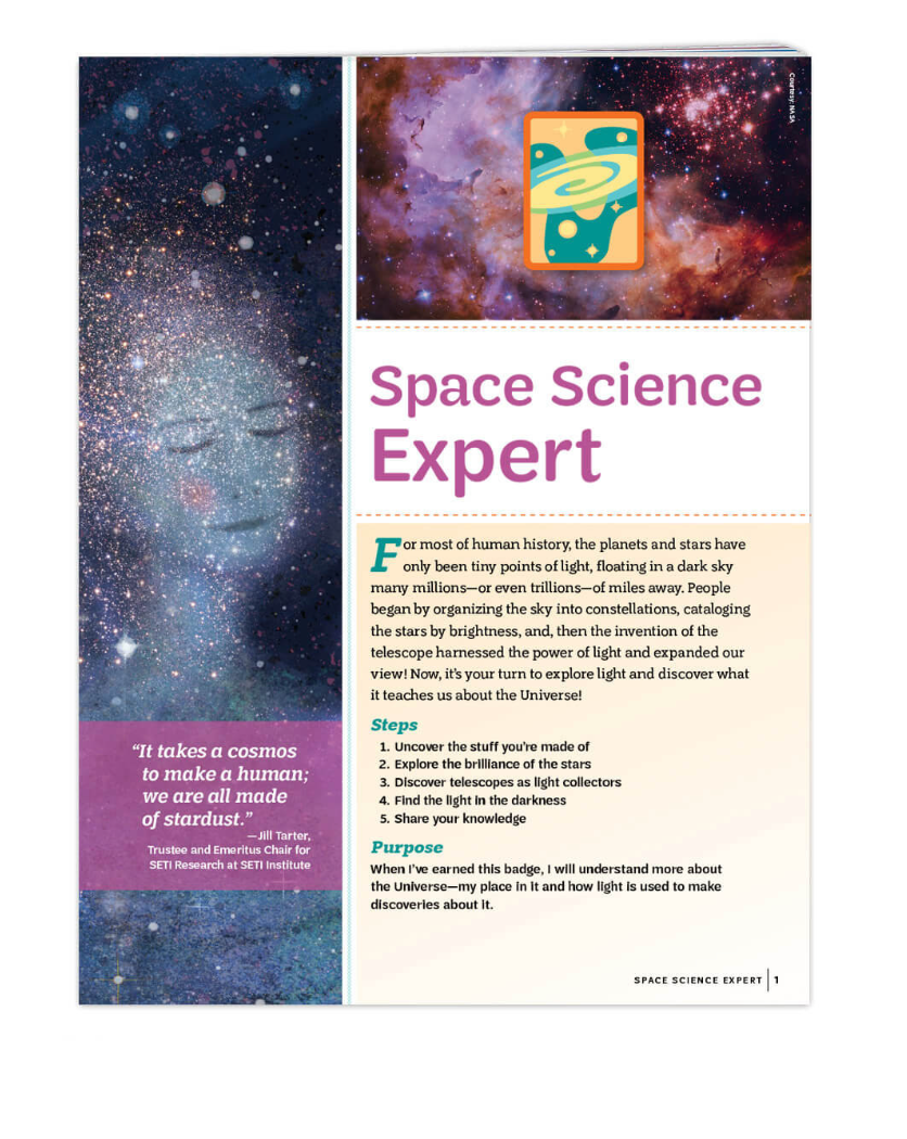 Senior Space Science Expert Badge Requirements Pamphlet