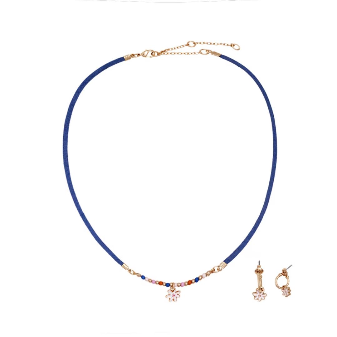 DAISY OFFICIAL BEAD NECKLACE AND EARRING SET