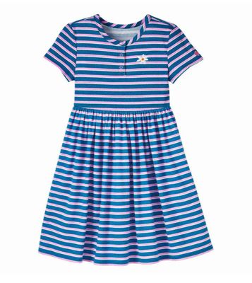 Daisy Striped Henley Dress