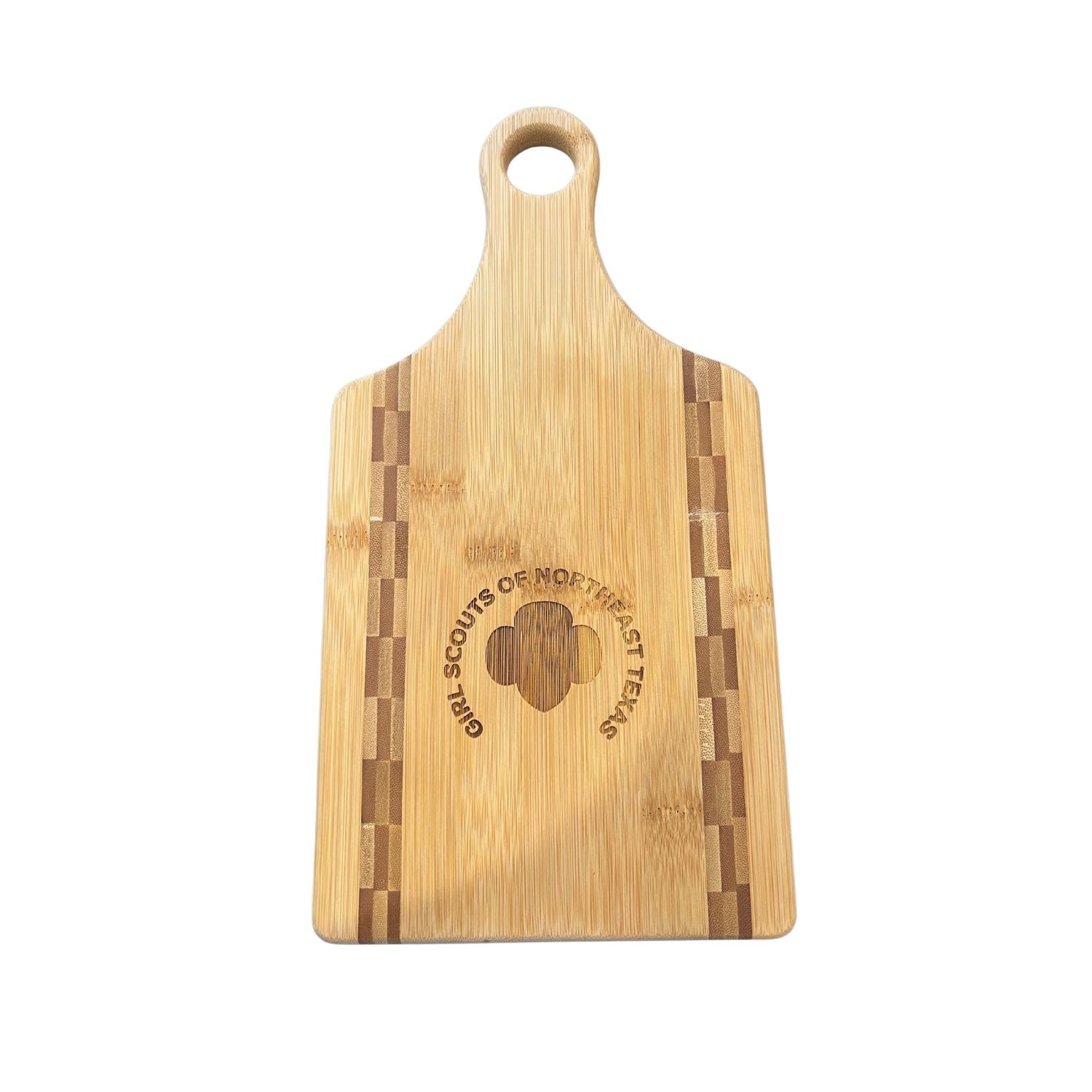 BAMBOO CUTTING BOARD W/ BUTCHER BLOCK INLAY