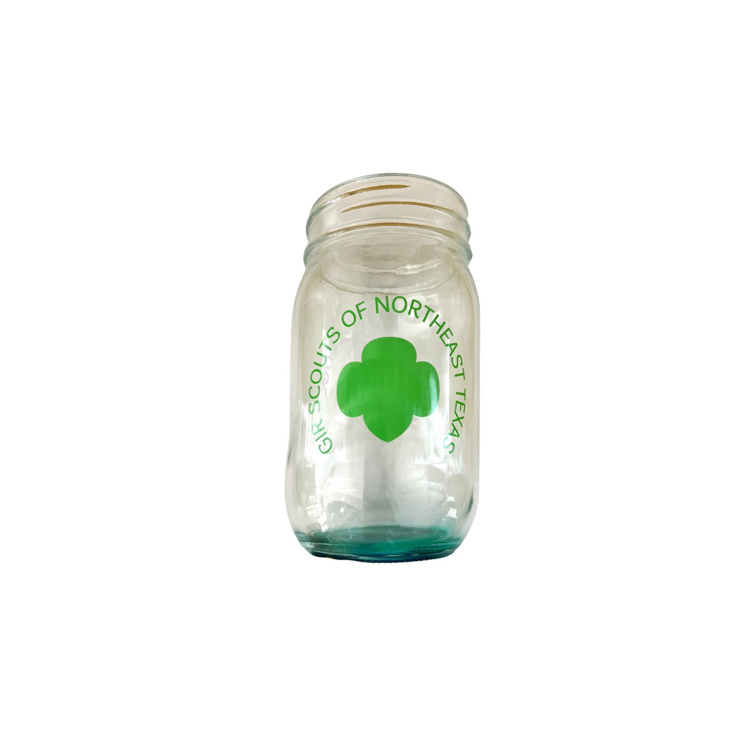 16 OZ. MASON JAR W/O HANDLES &amp; GREEN BOTTOM