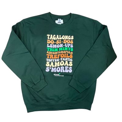 Cookie Wavy Front Green Sweatshirt