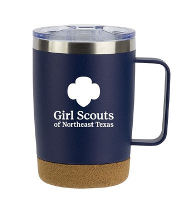 GSNETX STEEL MUG W/ CORK- 12 OZ W/ LID