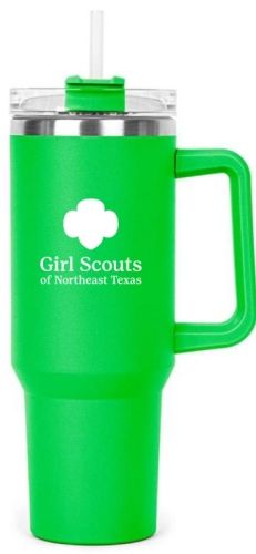 GSNETX LIME HIPPO MUG- 40 OZ W/ LID &amp; STRAW