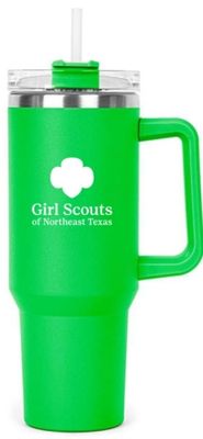 GSNETX LIME HIPPO MUG- 40 OZ W/ LID &amp; STRAW