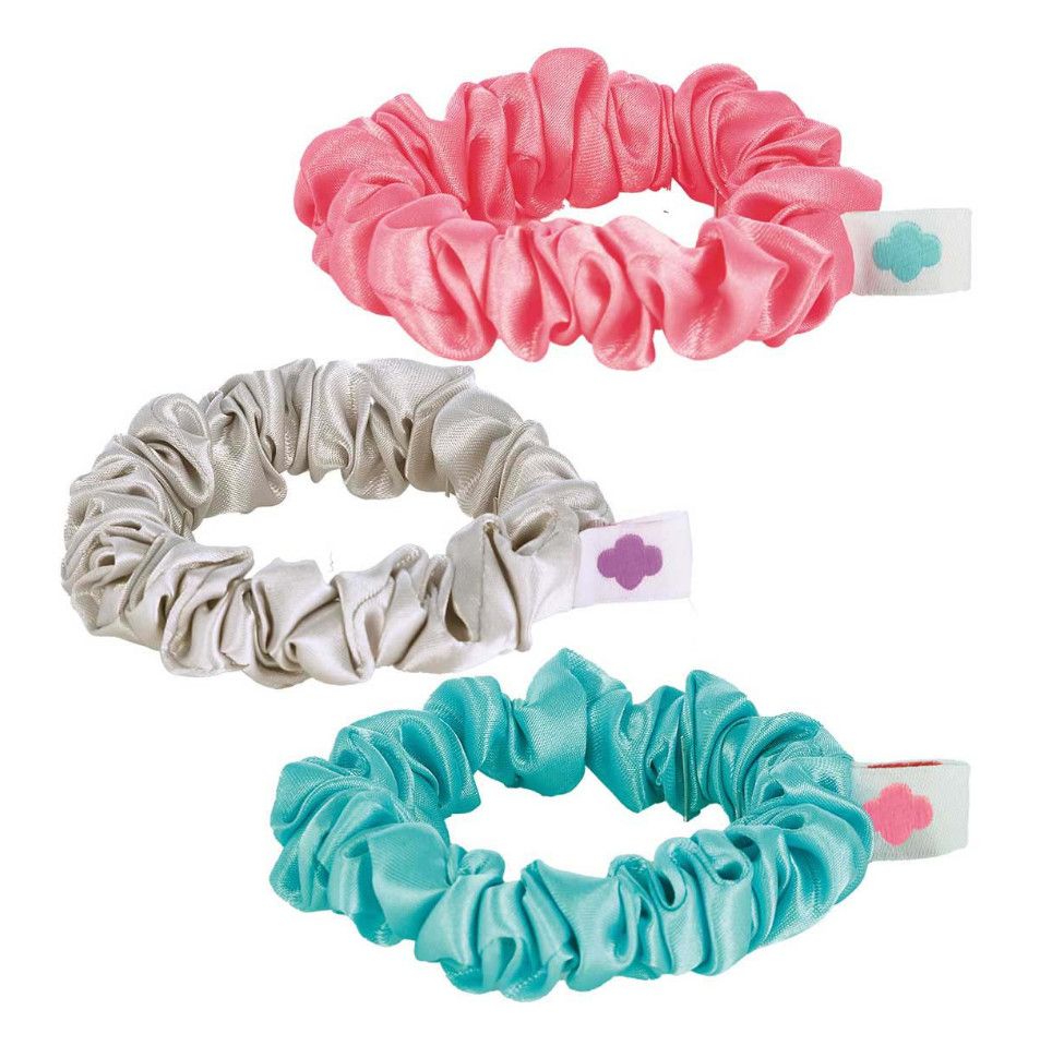 SATIN SCRUNCHIES SET 3-PACK