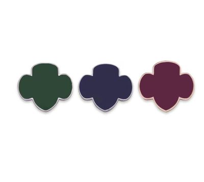 TREFOIL MAGNETIC BROOCH SET CLASSIC ENAMEL