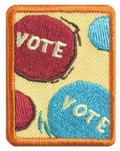 ** SENIOR BEHIND THE BALLOT BADGE