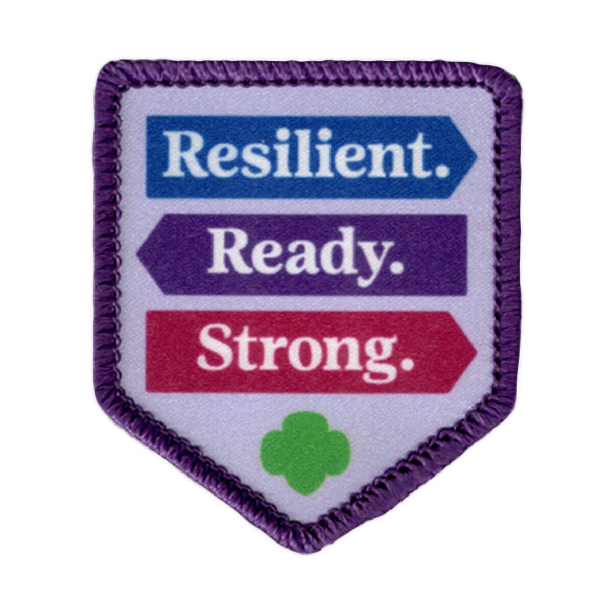 GIRL SCOUT RESILIENT. READY. STRONG. PATCH
