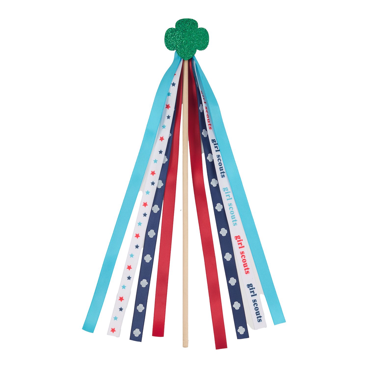 RED, WHITE BLUE RIBBON WAND