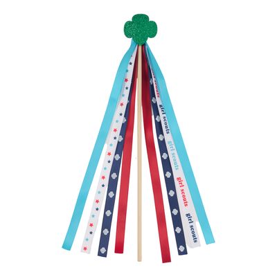 RED, WHITE BLUE RIBBON WAND