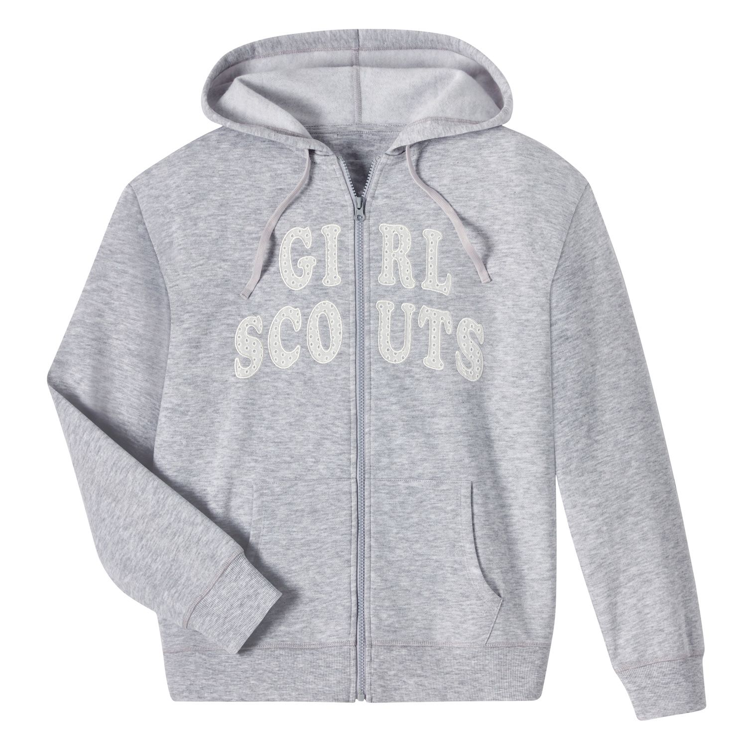 Adult Eyelet Zip-Up Hoodie Sweatshirt, Size: AXS