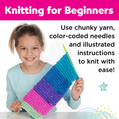 LEARN TO KNIT POCKET SCARF