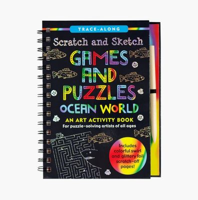 GAMES &amp; PUZZLES: OCEAN WORLD SCRATCH &amp; SKETCH