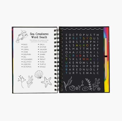 GAMES &amp; PUZZLES: OCEAN WORLD SCRATCH &amp; SKETCH