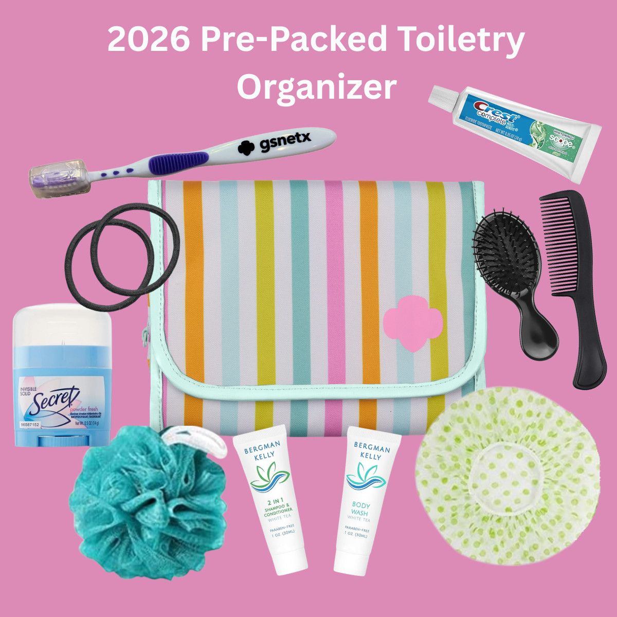 2026 Pre-Packed Toiletry Organizer