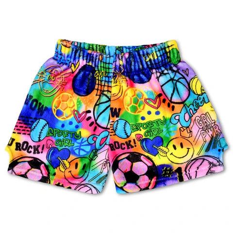 Corey Paige Fun Sports Plush Shorts, Size: YXS