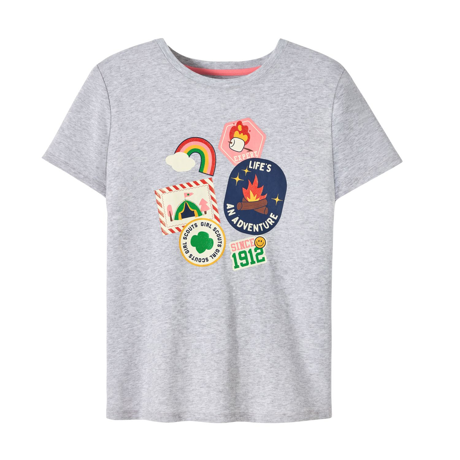 Girls' Camp Fun Patch T-Shirt, Size: XS