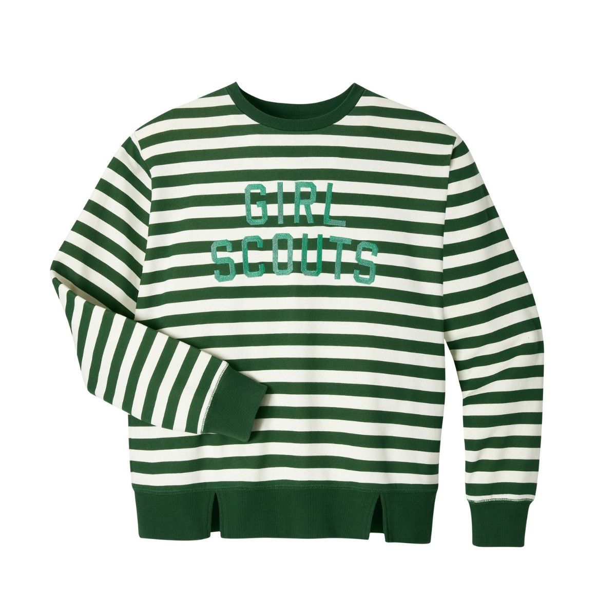 Women's Striped Slouch Sweatshirt, Size: AXS