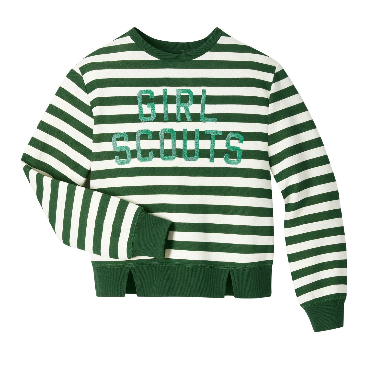 Girls' Striped Slouch Sweatshirt