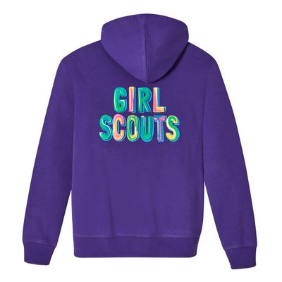 Girls' Deep Purple Zip-Up Hoodie