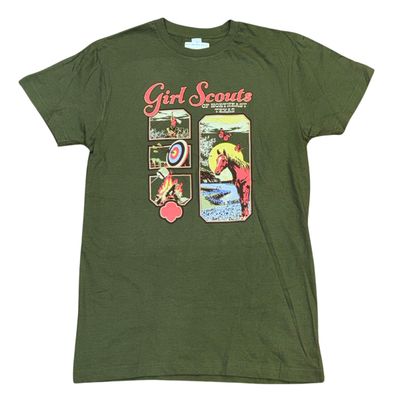 GSNETX Vista Military Green Tee - Adult