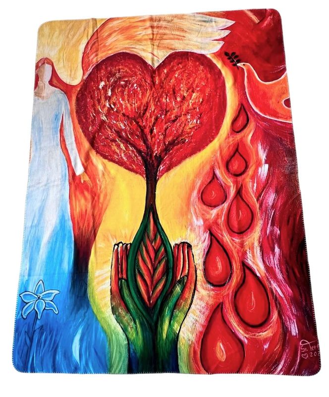 Kuschelige Premiumdecke mit Motiv Kuschelige Premiumdecke mit Motiv "Liebe" - 1 Stück