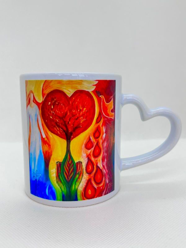 Tasse mit Herzhenkel – Motiv Tasse mit Herzhenkel – Motiv "Liebe" - 1 Stück