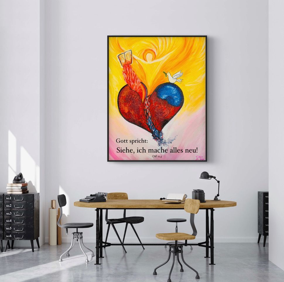 Leinwand-Reproduktion – Motiv "Jahreslosung 2026" (100 x 75 cm)