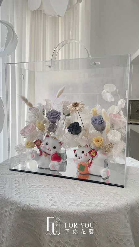招財貓花禮